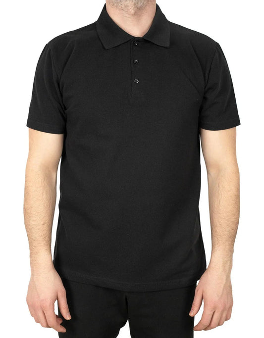Polo Yaka Tişört Siyah Renk