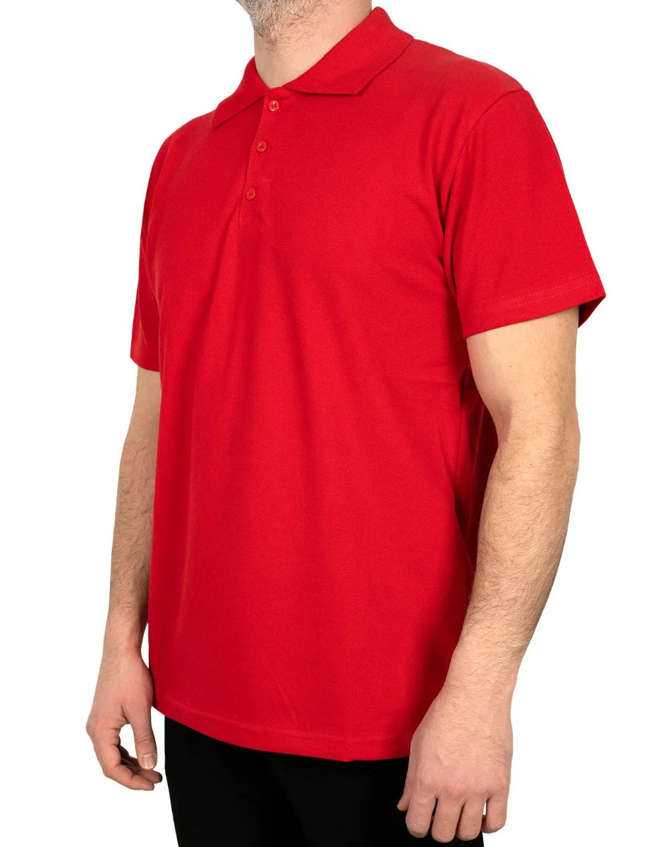 Polo Yaka Tişört Kırmızı Renk