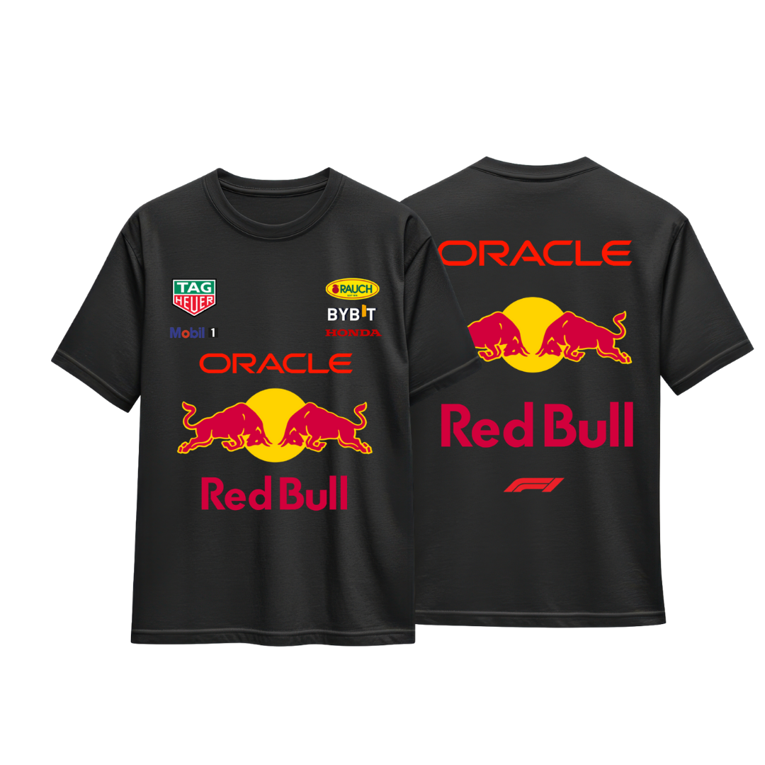 Redbull Formula 1 Yarış Forması Tasarımlı Arka ve Ön Baskılı T-shirt