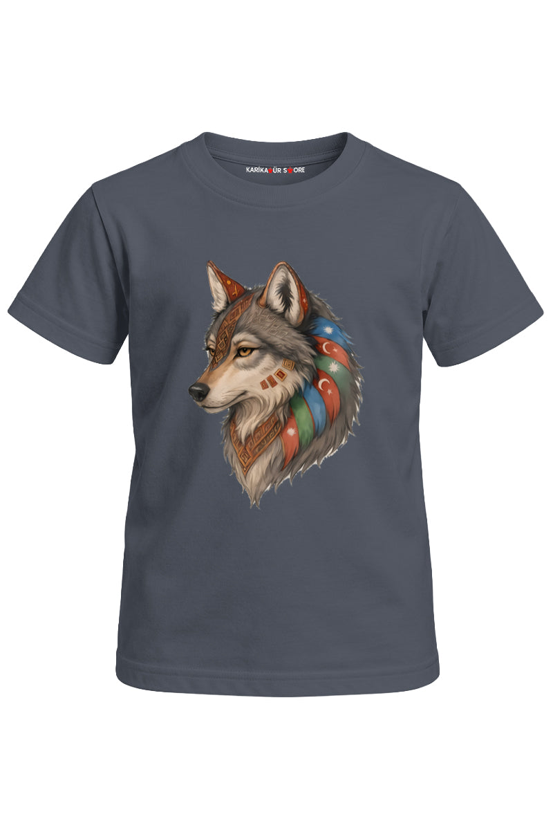 Turan Kurt Baskılı Unisex Çocuk Tişört