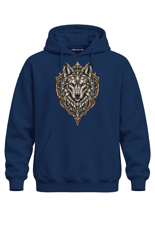 Altın Kurt Arma Baskılı Kaliteli Unisex Kapşonlu Sweatshirt