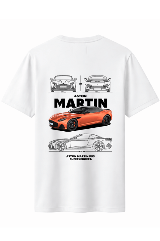 Aston Martin Turuncu Arka Baskılı Kaliteli Unisex Tişört