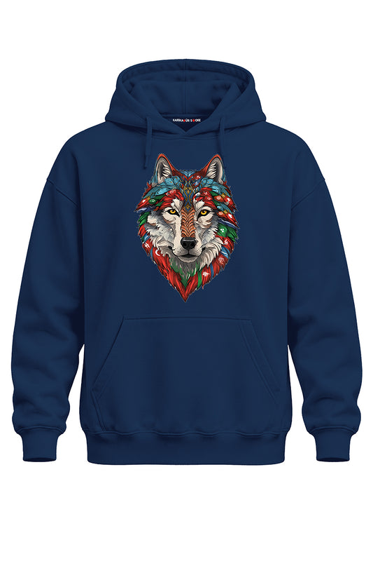Bayrak Yeleli Bozkurt Baskılı Kaliteli Unisex Kapşonlu Sweatshirt