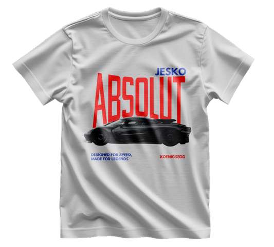 Koenigsegg Absolut Jesko Tasarımlı Kaliteli Baskılı Tişört