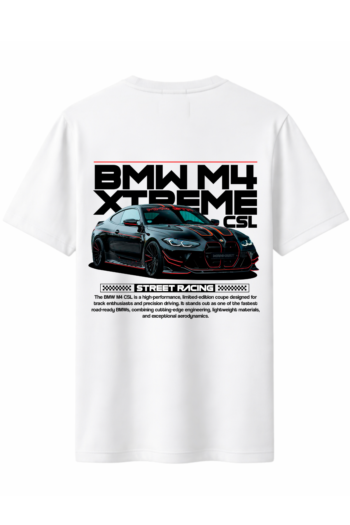 BMW M4 CSL Arka Baskılı Kaliteli Unisex Tişört