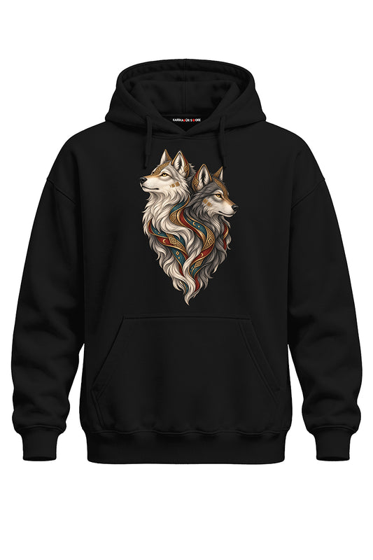 Bozkurtlar Baskılı Kaliteli Unisex Kapşonlu Sweatshirt