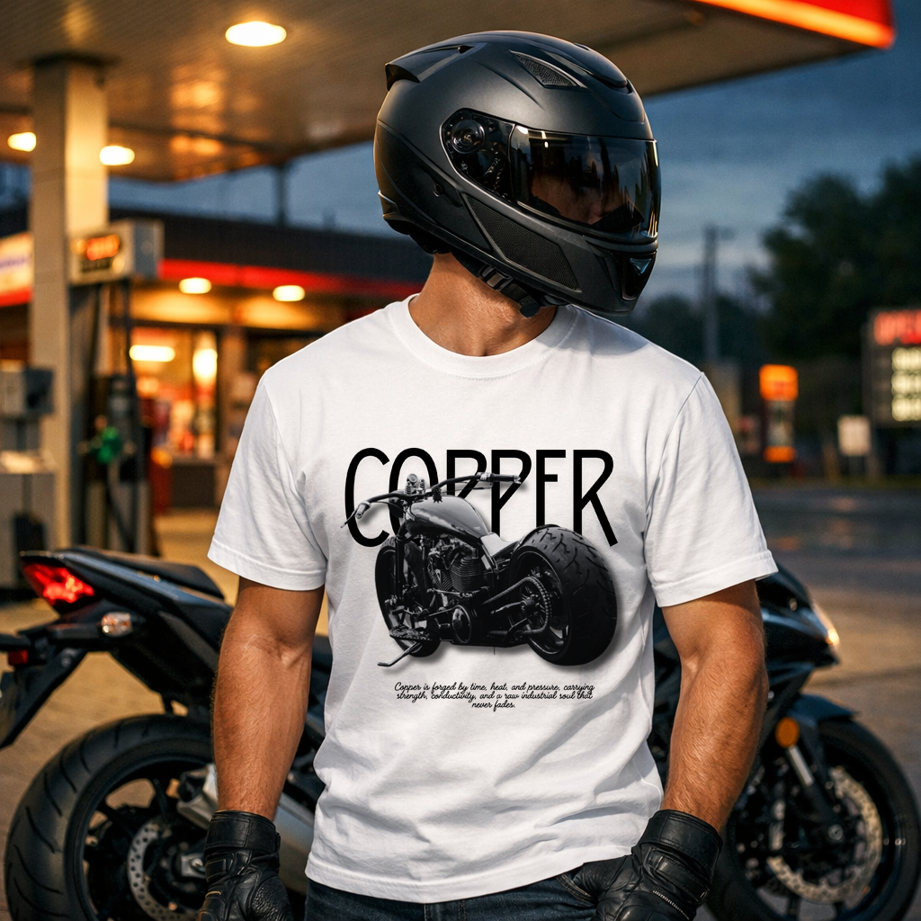 Copper Tasarımlı Kaliteli Baskılı T-shirt