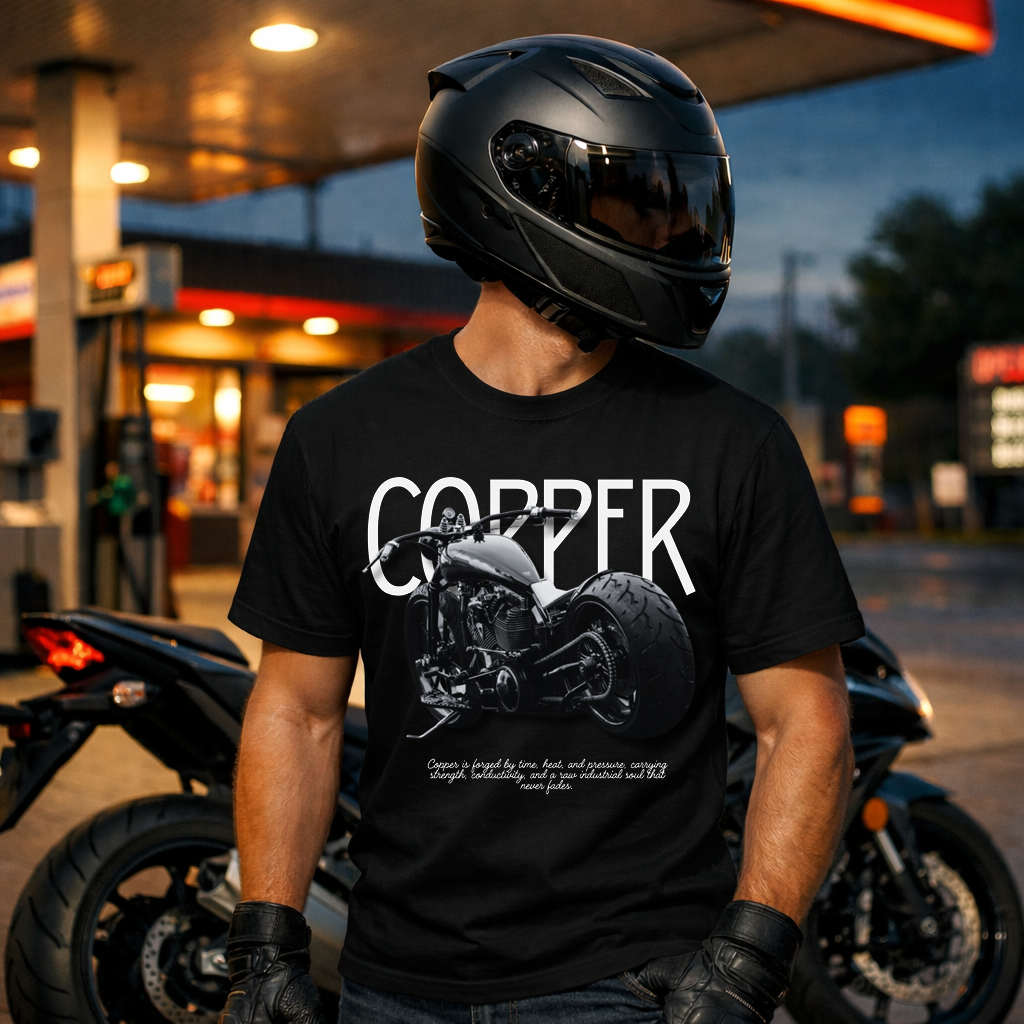 Copper Tasarımlı Kaliteli Baskılı T-shirt