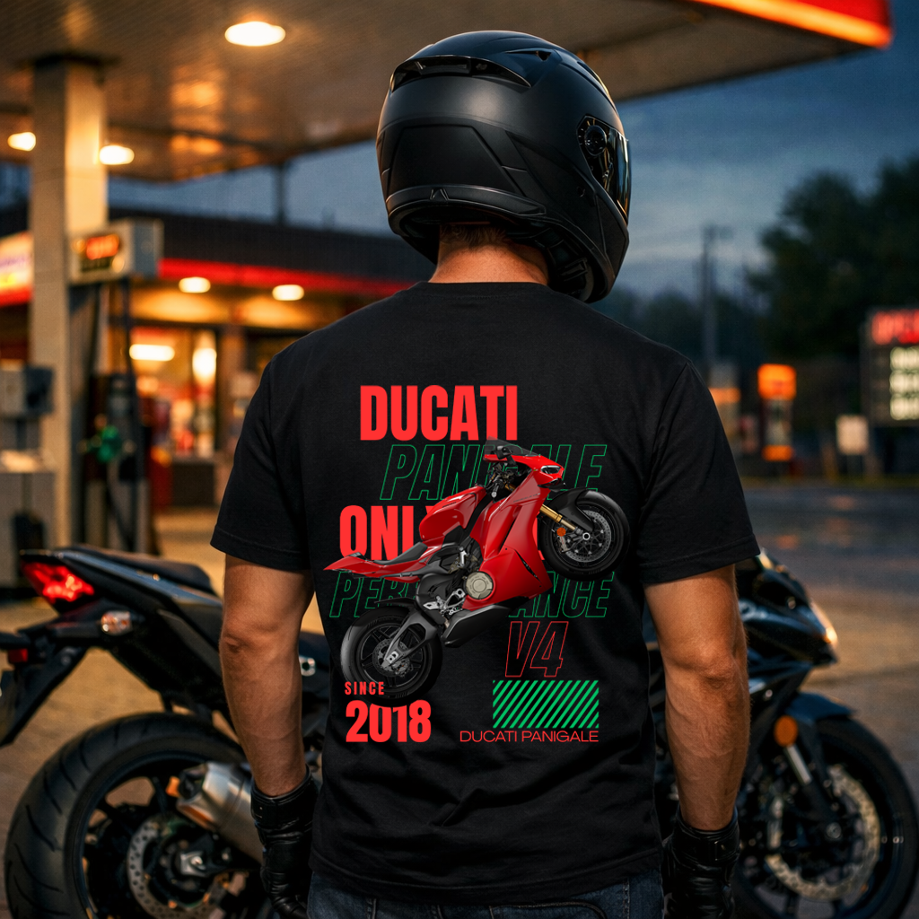 Ducati Panigale V4 Baskılı Kaliteli Unisex T-shirt
