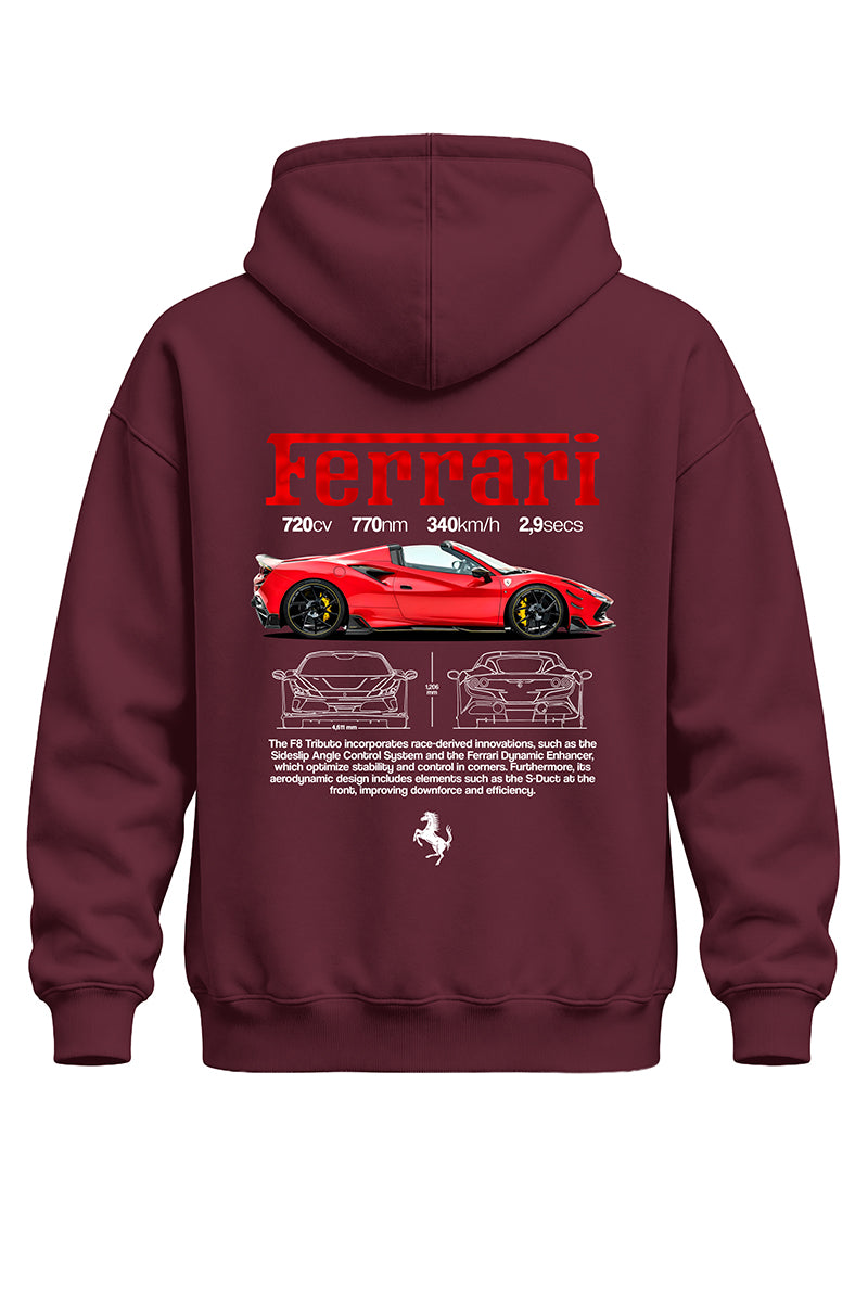 Ferrari Baskılı Kaliteli Unisex Kapşonlu Sweatshirt