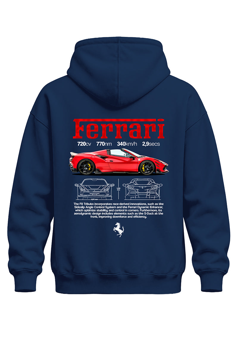 Ferrari Baskılı Kaliteli Unisex Kapşonlu Sweatshirt