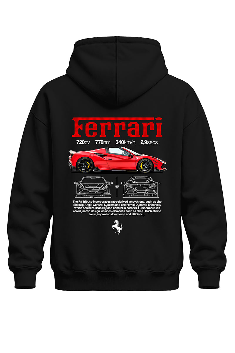 Ferrari Baskılı Kaliteli Unisex Kapşonlu Sweatshirt