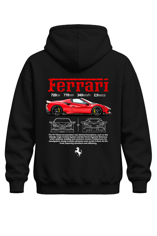 Ferrari Baskılı Kaliteli Unisex Kapşonlu Sweatshirt