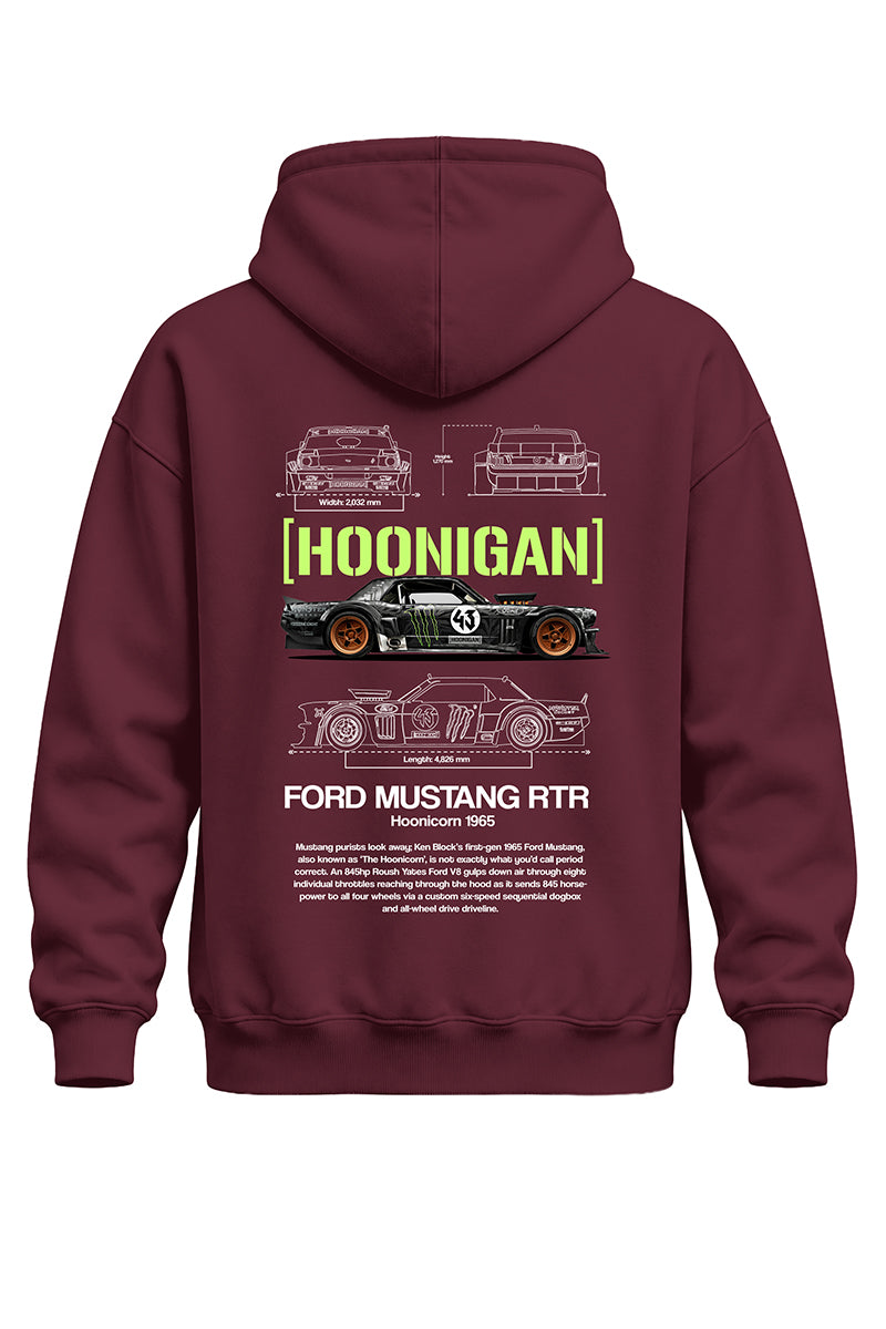 Ford Hoonigan Baskılı Kaliteli Unisex Kapşonlu Sweatshirt