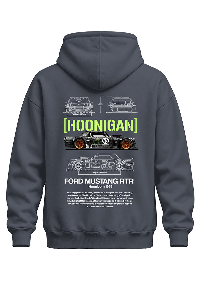 Ford Hoonigan Baskılı Kaliteli Unisex Kapşonlu Sweatshirt
