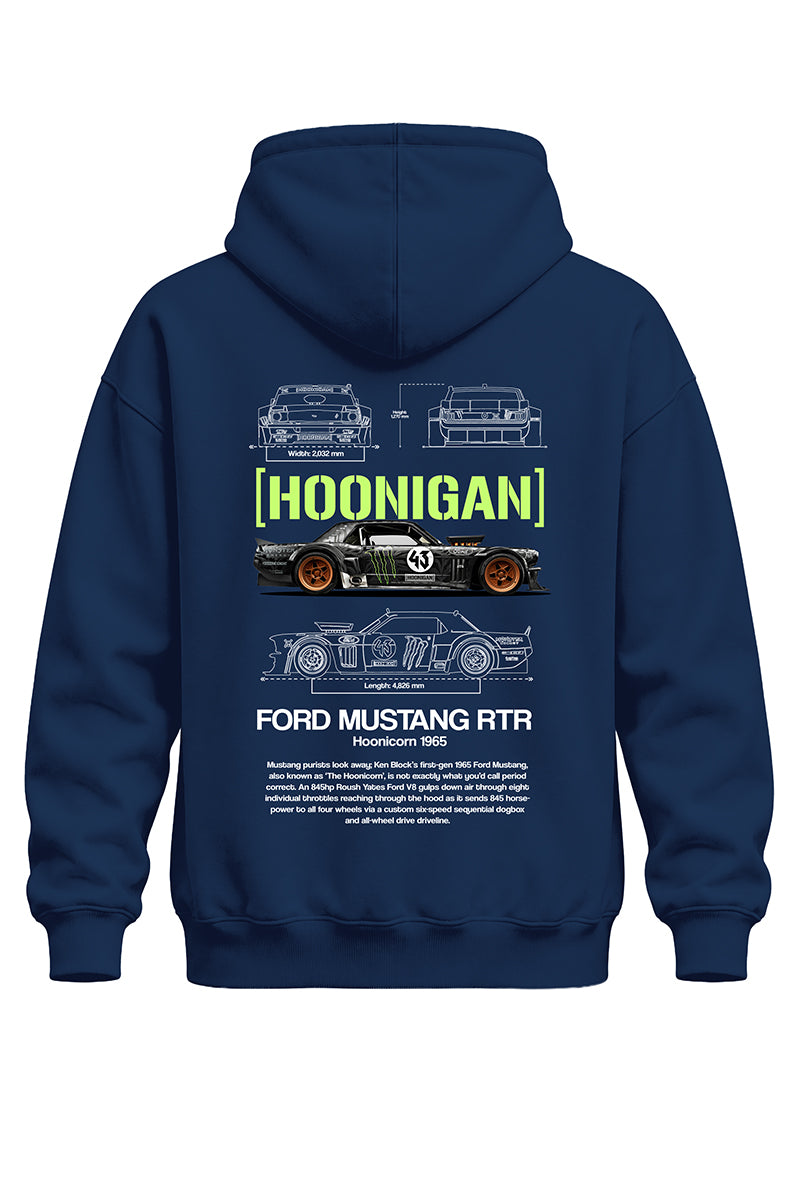 Ford Hoonigan Baskılı Kaliteli Unisex Kapşonlu Sweatshirt