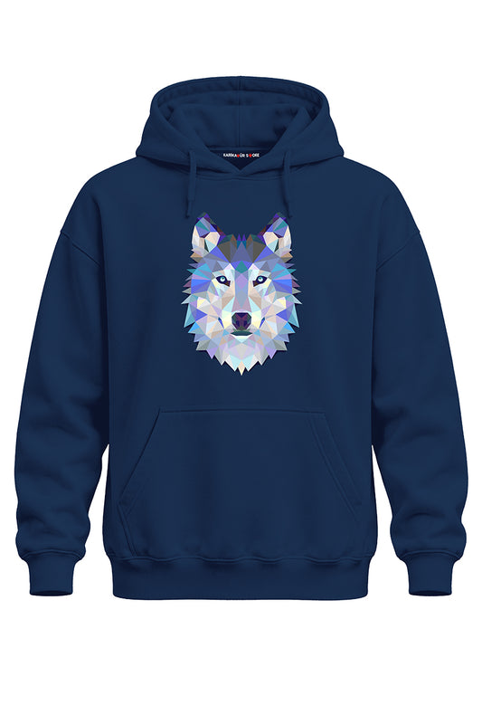 Grafik Kurt Baskılı Kaliteli Unisex Kapşonlu Sweatshirt