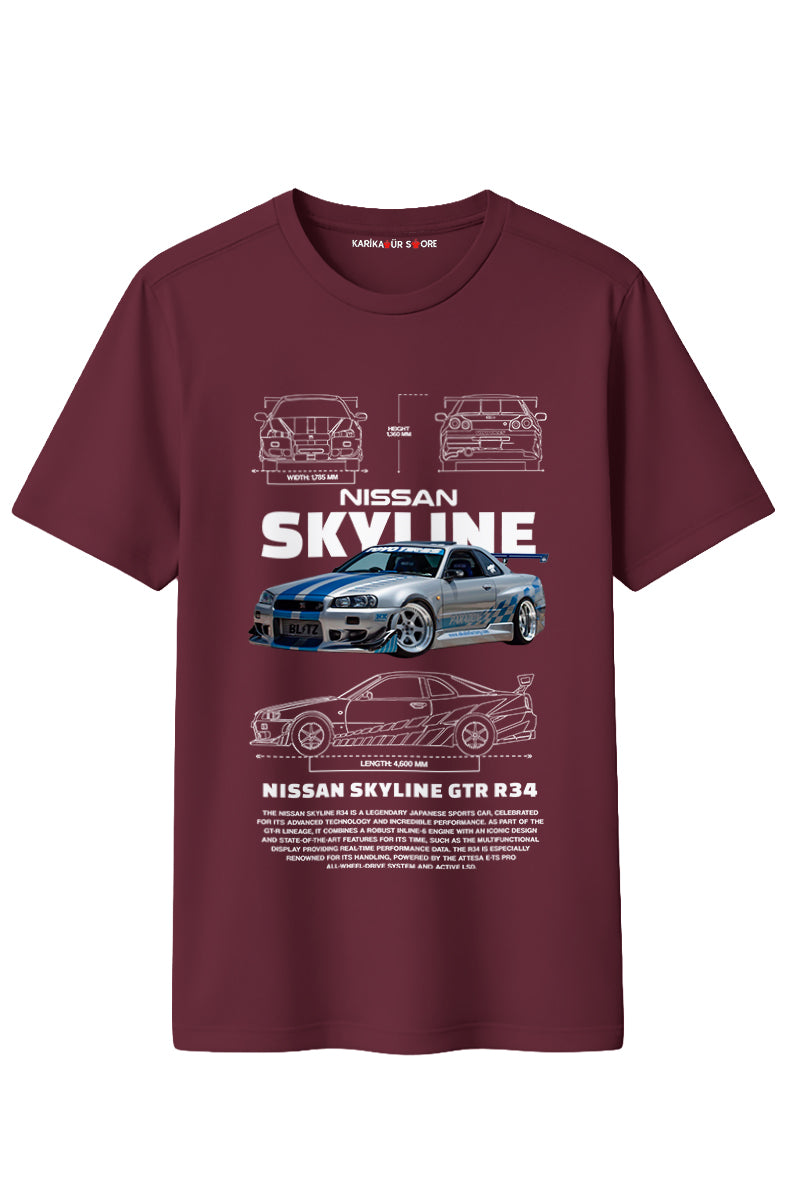 Gtr Baskılı Kaliteli Unisex Tişört