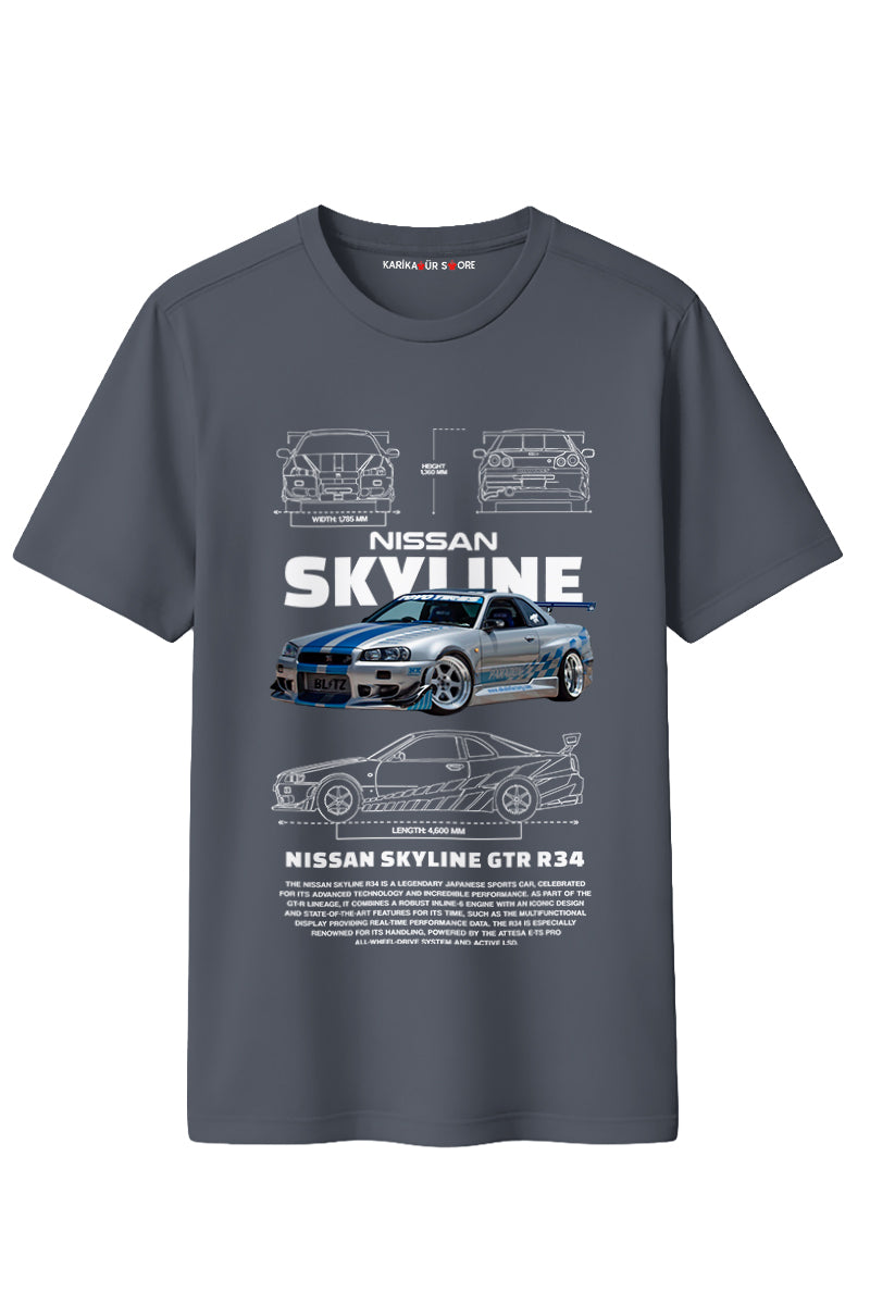 Gtr Baskılı Kaliteli Unisex Tişört