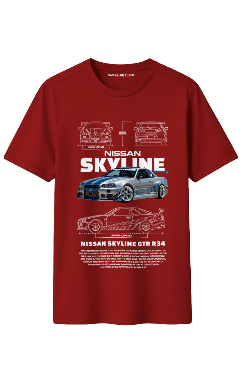 Gtr Baskılı Kaliteli Unisex Tişört