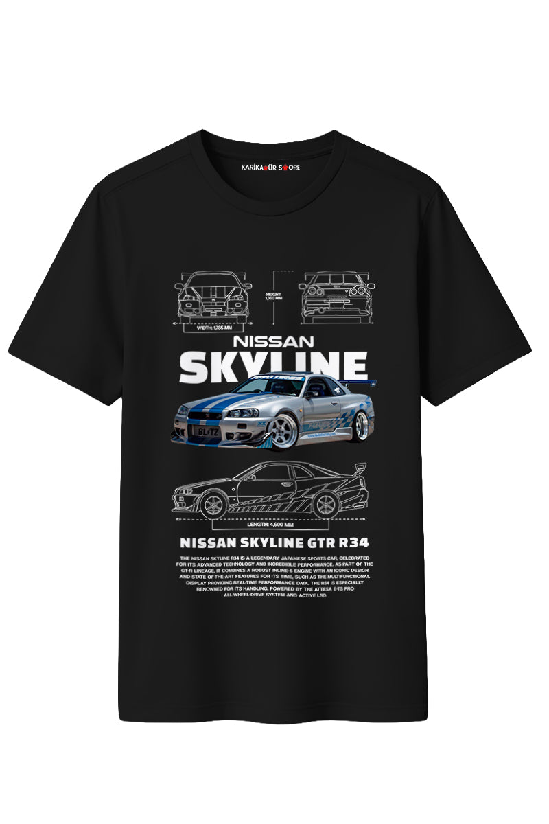 Gtr Baskılı Kaliteli Unisex Tişört