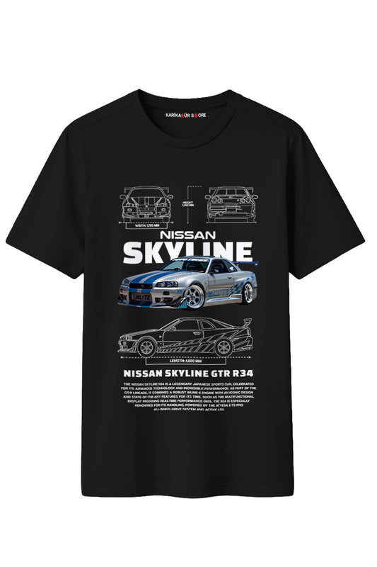Gtr Baskılı Kaliteli Unisex Tişört