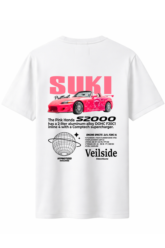 Honda Suki Arka Baskılı Kaliteli Unisex Tişört