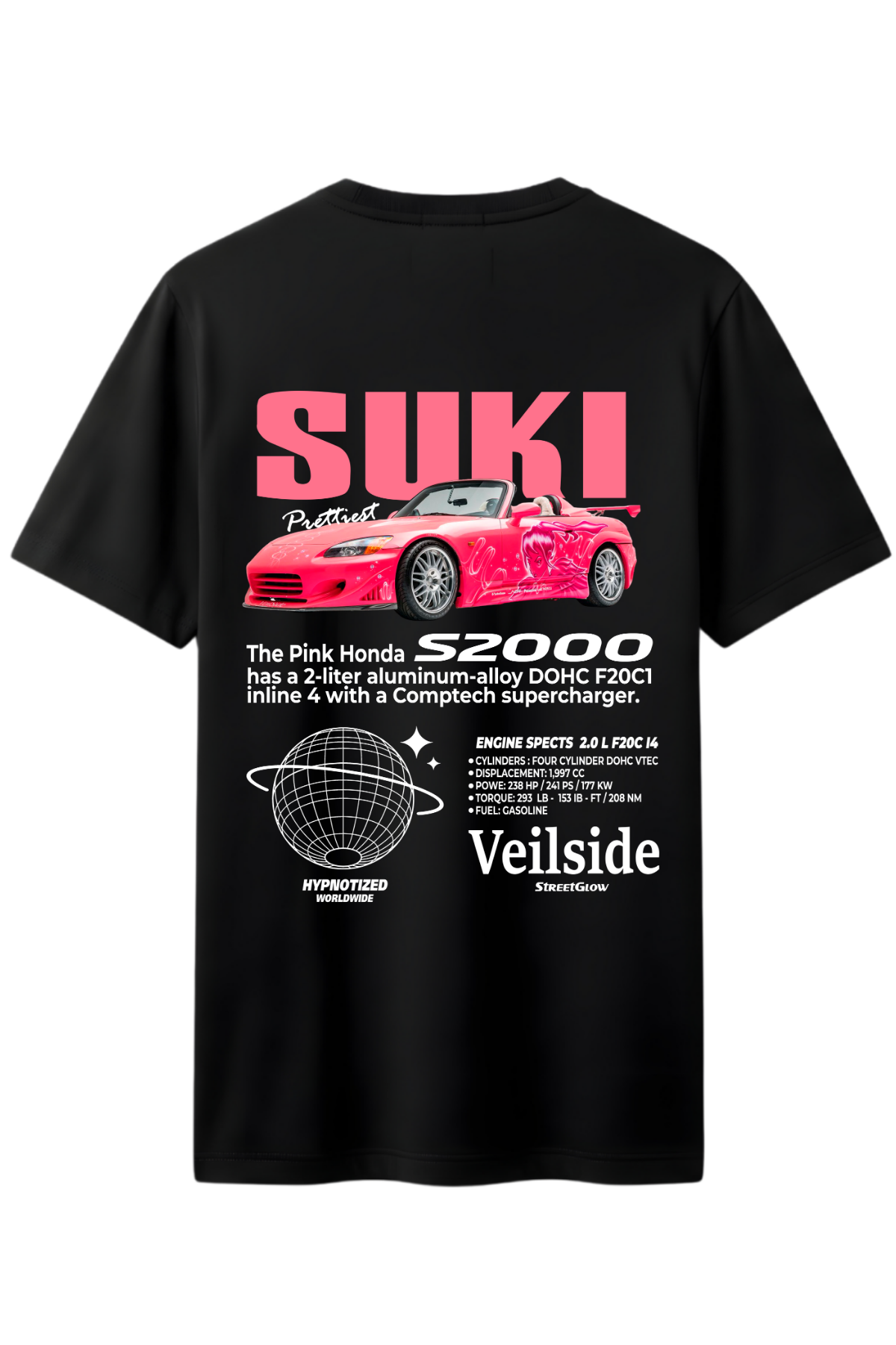 Honda Suki Arka Baskılı Kaliteli Unisex Tişört