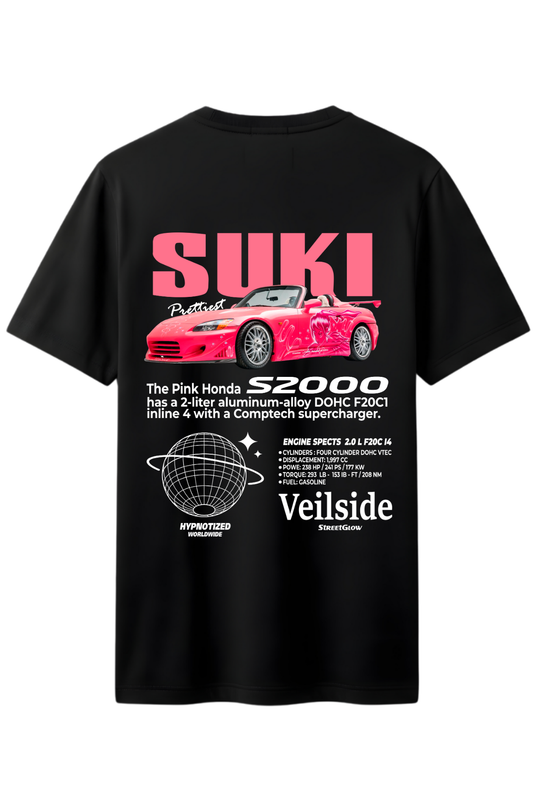 Honda Suki Arka Baskılı Kaliteli Unisex Tişört