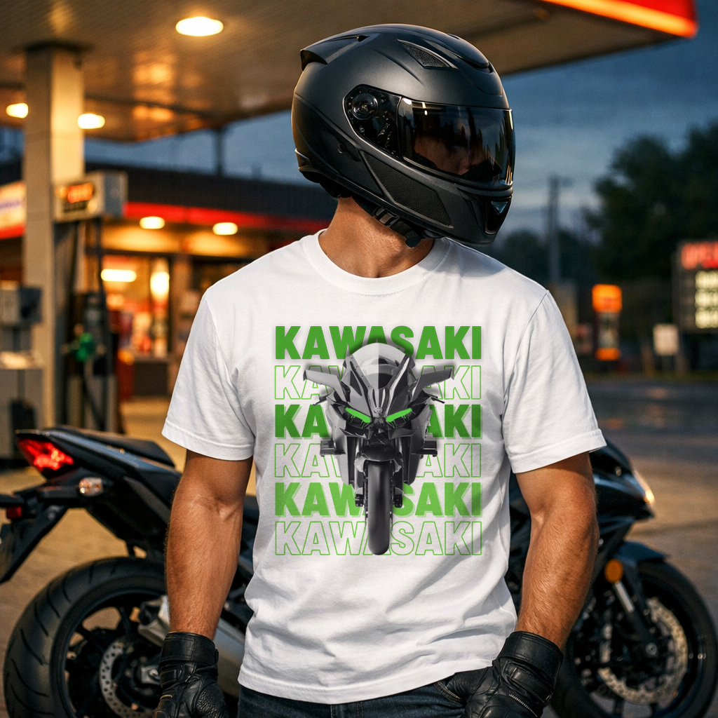 Kawasaki H2R Kaliteli Baskılı T-shirt