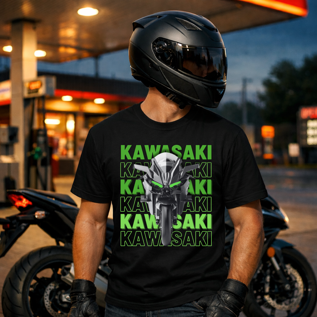 Kawasaki H2R Kaliteli Baskılı T-shirt