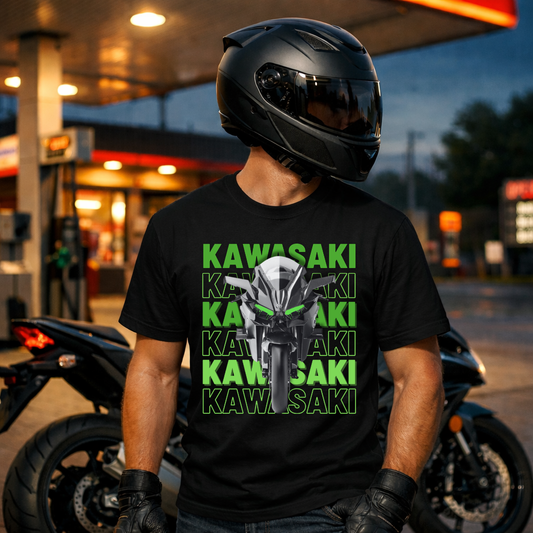 Kawasaki H2R Kaliteli Baskılı T-shirt