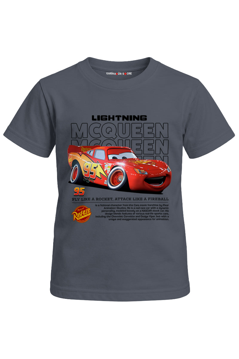 Şimsek Mcqueen Baskılı Unisex Çocuk Tişört