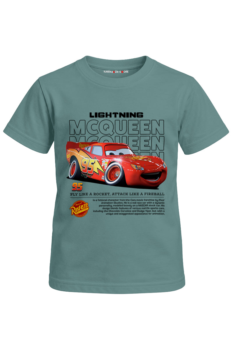Şimsek Mcqueen Baskılı Unisex Çocuk Tişört