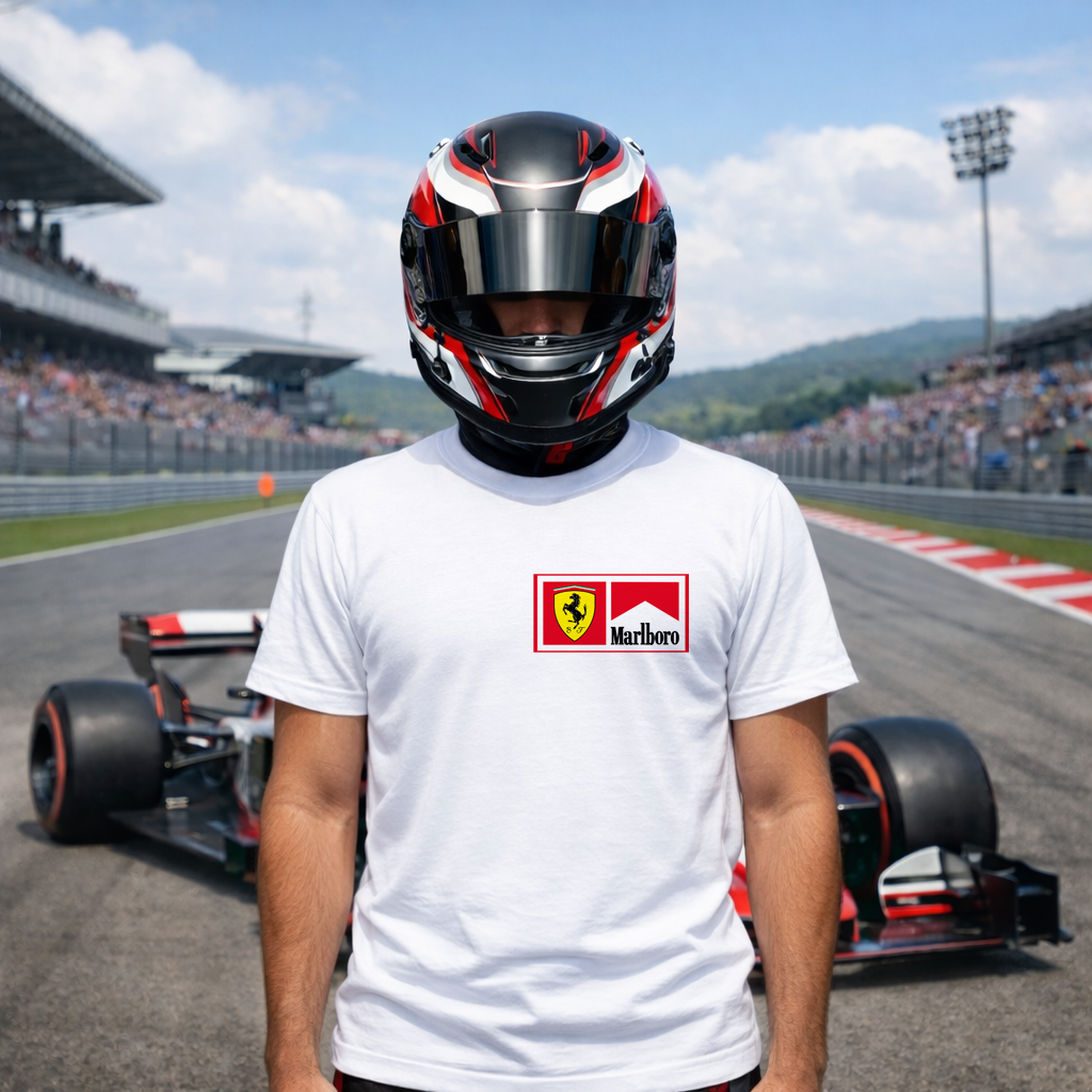 Formula 1 Ferrari & Marlboro Baskılı Kaliteli T-shirt