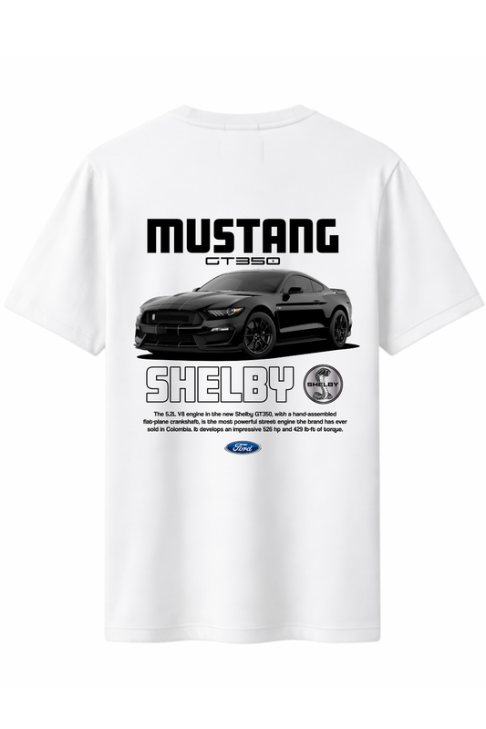 Mustang Shelby Arka Baskılı Kaliteli Unisex Tişört