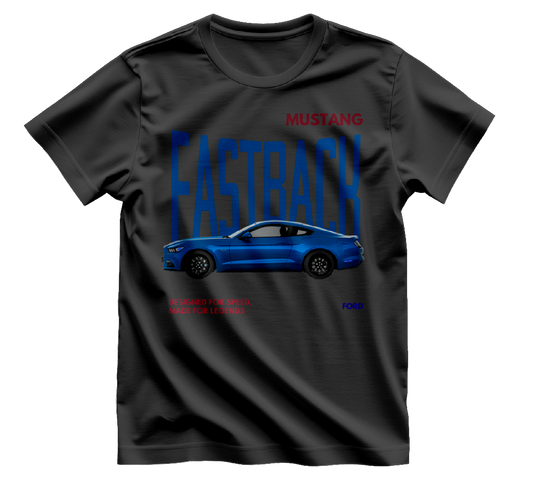 Ford Mustang FastbackTasarımlı Kaliteli Baskılı Tişört