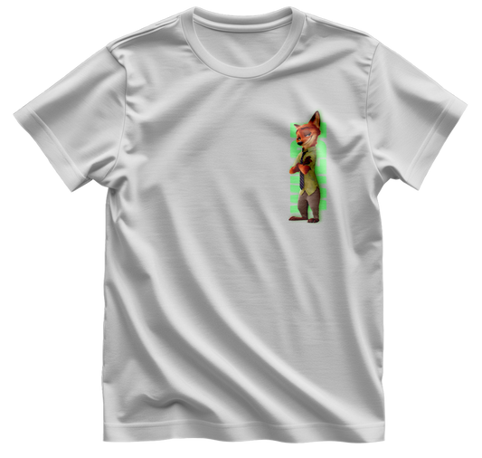Zootropols Nick Wilde Çift Tişörtleri Kaliteli Baskılı Tişört