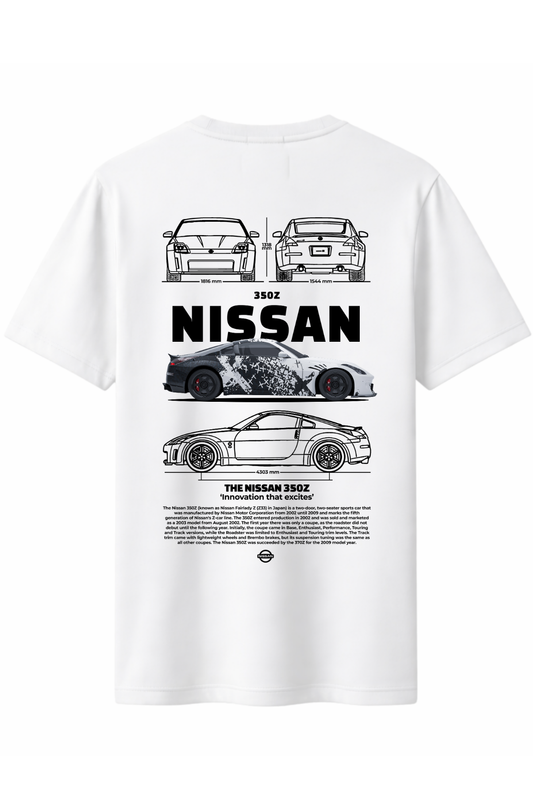 Nissan 350Z N Arka Baskılı Kaliteli Unisex Tişört