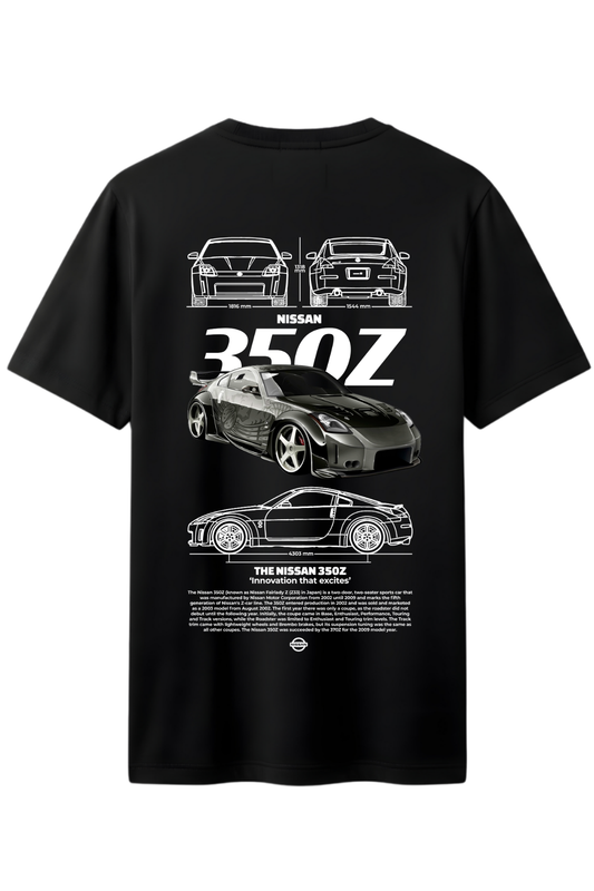 Nissan 350z Arka Baskılı Kaliteli Unisex Tişört