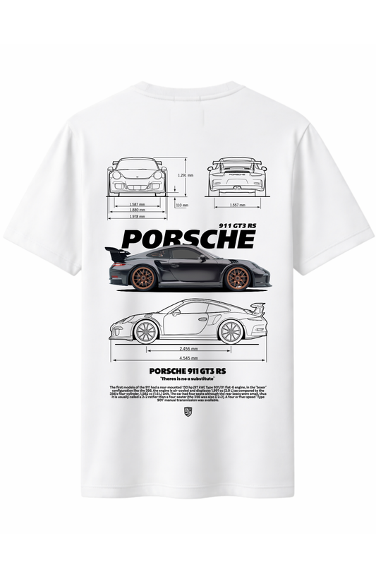 Porshe 911 Arka Baskılı Kaliteli Unisex Tişört