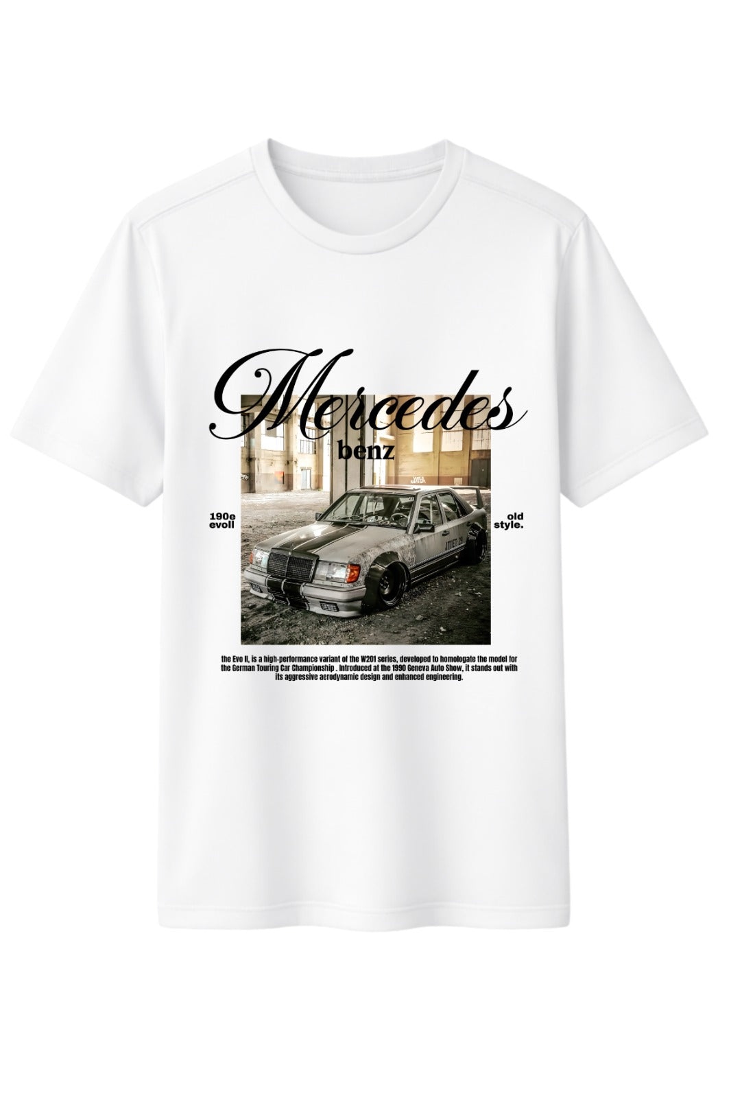 Mercedes 190e Arka Baskılı Kaliteli Unisex Tişört