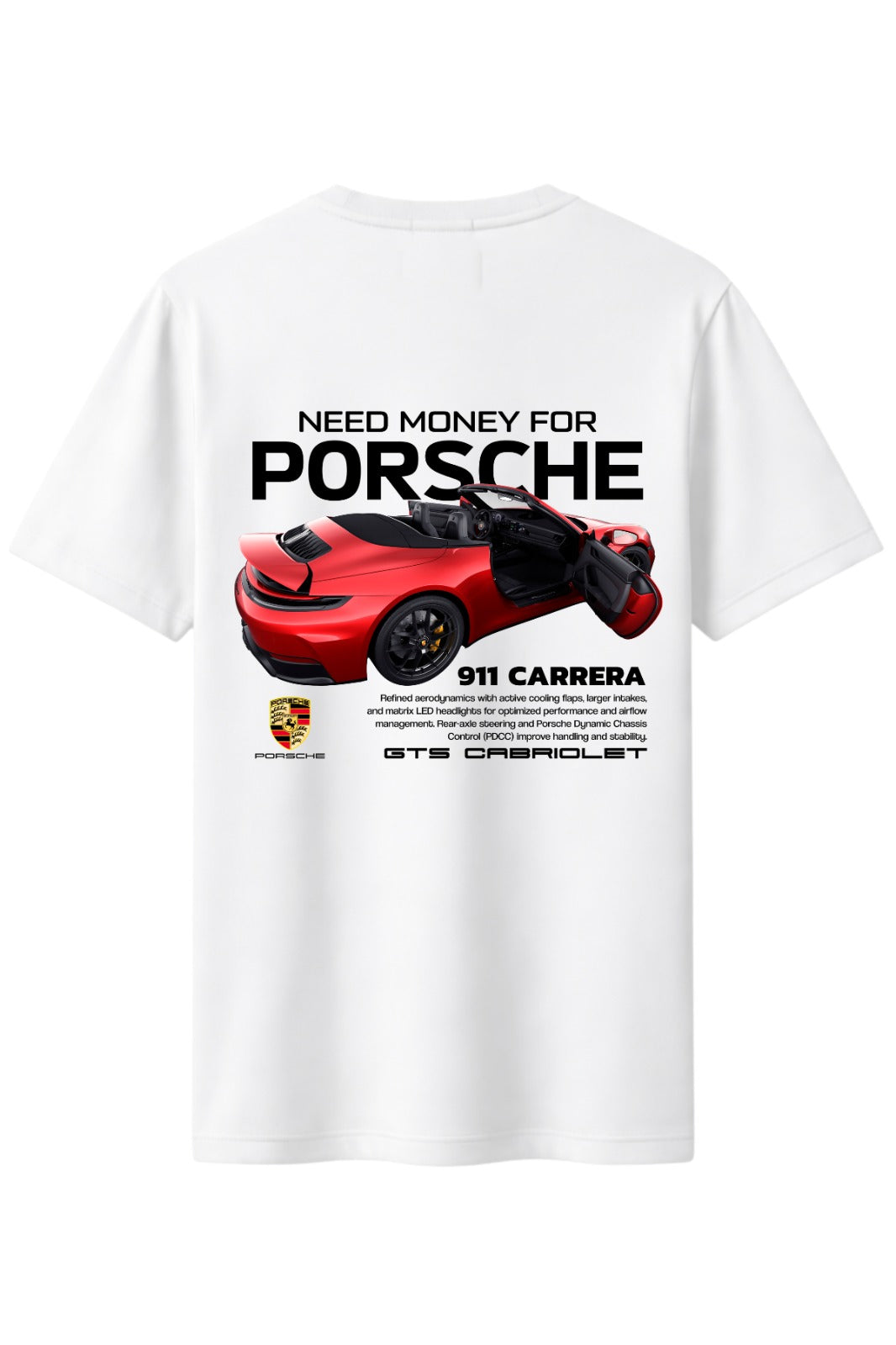 911 Carrera Baskılı Kaliteli Unisex Tişört