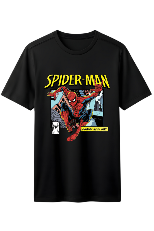 Spider Brand New Day Baskılı Kaliteli Unisex Tişört