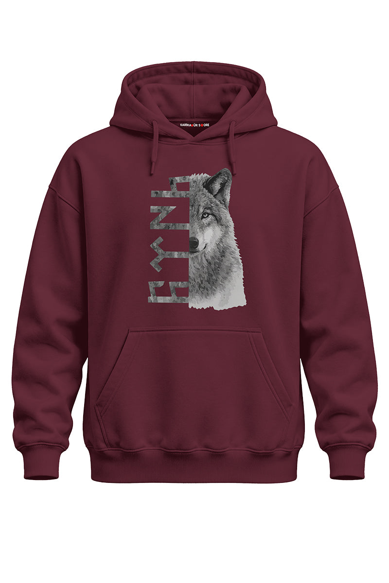Tengri Türk Kurt Baskılı Kaliteli Unisex Kapşonlu Sweatshirt