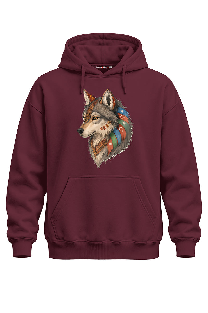 Turan Bozkurt Baskılı Kaliteli Unisex Kapşonlu Sweatshirt