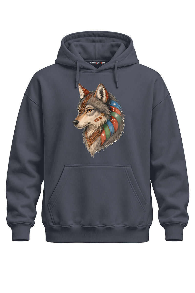 Turan Bozkurt Baskılı Kaliteli Unisex Kapşonlu Sweatshirt