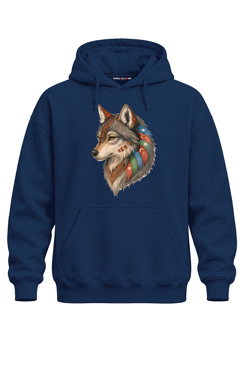 Turan Bozkurt Baskılı Kaliteli Unisex Kapşonlu Sweatshirt