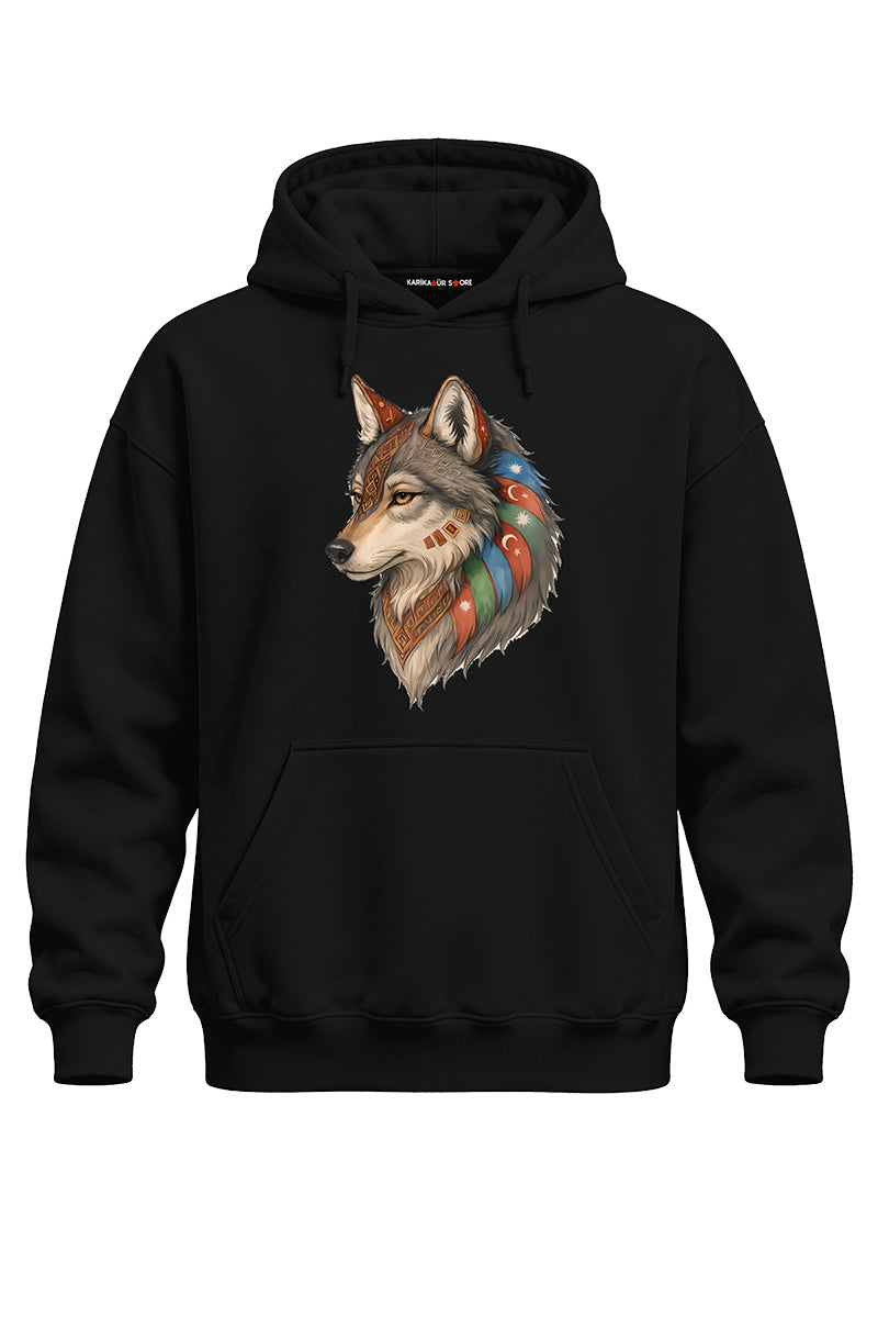Turan Bozkurt Baskılı Kaliteli Unisex Kapşonlu Sweatshirt