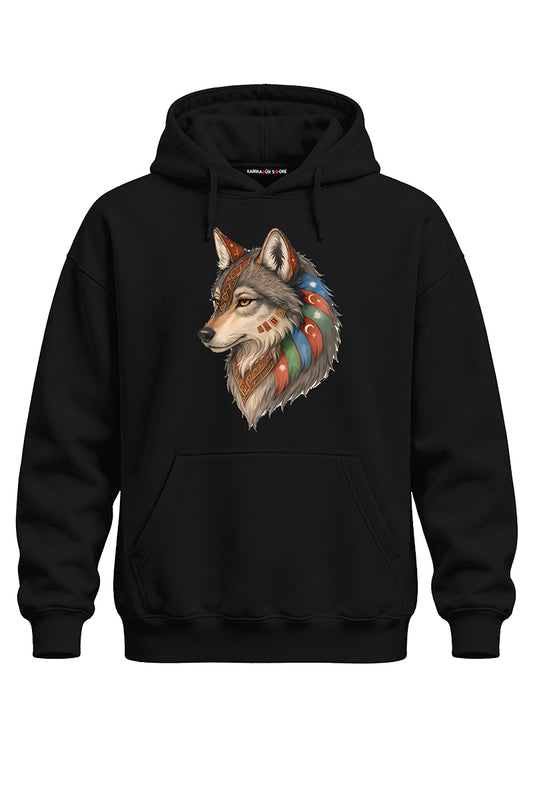 Turan Bozkurt Baskılı Kaliteli Unisex Kapşonlu Sweatshirt